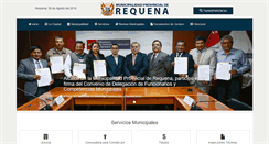 Desktop Screenshot of munirequena.gob.pe